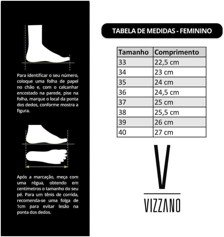 Tênis Feminino Vizzano Pelica Branco/preto