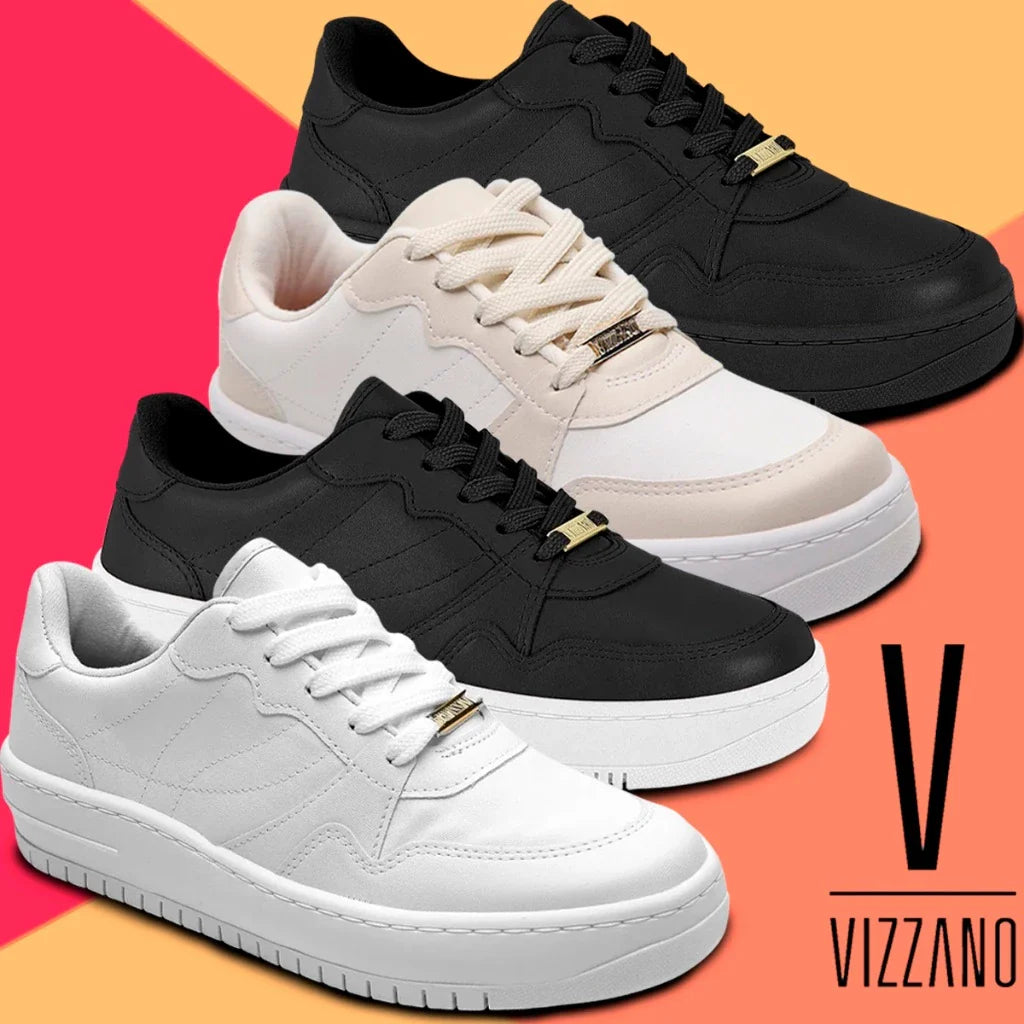 Tênis Feminino Vizzano Ultra Conforto Flatform + Brinde Especial (ÚLTIMO DIA ANIVERSÁRIO VIZZANO 50 ANOS 🎁)